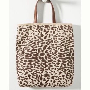 Anthropologie Leopard Print Tote